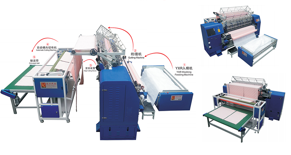 Computerized Shuttle Multi-Needle Quilting Machine Assembly Line